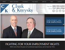 Tablet Screenshot of clark-krevskylaw.com